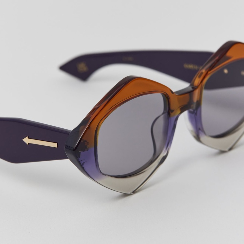 Karen Walker Diamond Dice Purple and Orange Sunglasses